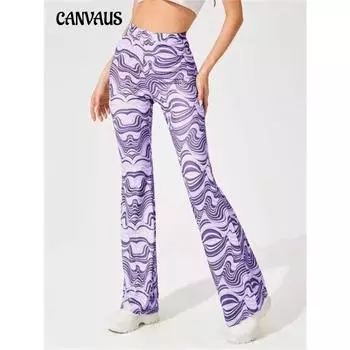 Весна-лето женские брюки Water Wave Yoga повседневные брюки расклешенные брюки S красный