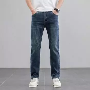 Весна Новые Эластичные Прямые Джинсы Мужские Ретро Мужские Брюки 28