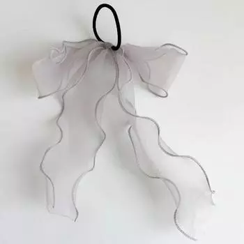 Весна Однотонный Кружевной Шнурок Лента Резинки для Волос Женские Бант Эластичная Веревка для Волос Держатель для Хвоста Девушки Аксессуары для Волос