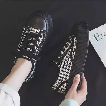 Весна Осень 2024 Новая Высокая Женская Обувь на Платформе Оригинальное Поступление H Качество Прогулки Скидки 39 Повседневная Холщовая Обувь для Женщин 35