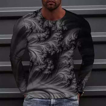 Весна-Осень 3D цифровая печать Phoenix Flame мужская повседневная свободная футболка с длинным рукавом Pulleys&Long Sleeves мужская S красный