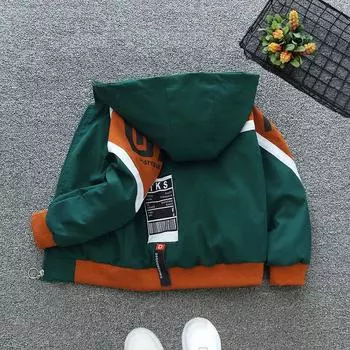 Весна Осень Большие Дети Водонепроницаемая Куртка Повседневные Ветровки Куртки Мальчики Топ С Капюшоном Верхняя Одежда Детская Одежда Подростки Длинные Рукава Пальто 140cm зелёный