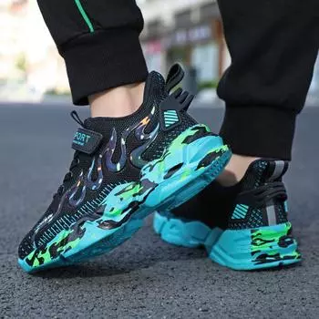 Весна Осень Дети Новые Туфли для Мальчиков Девочек Детские Кроссовки Повседневная Обувь Дышащие Туфли на плоской подошве Бег Мальчики Спортивная Обувь Подростки Дети 35 жёлтый