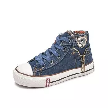 Весна Осень Детская Обувь Кроссовки Детские Туфли Для Малышей Ковбойские Парусиновые Туфли Пятно 37 синий