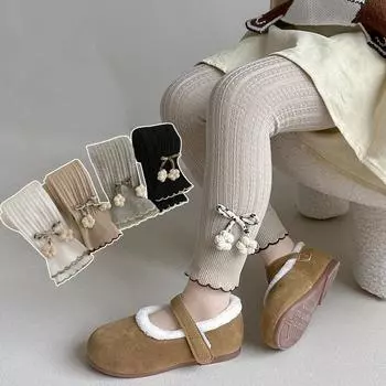 Весна Осень Детские Цветочные Штаны Леггинсы для Новорожденных Девочек Полосатые Хлопковые Штаны Принцессы Дети Детская Школьная Форма Леггинсы Колготки S белый