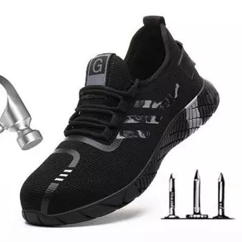 Весна-осень дышащая рабочая защитная обувь со стальной головкой, противоударная, противопрокольная, модная рабочая защитная обувь H687 36 красный