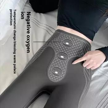 Весна Осень Формирующие Подтягивающие Леггинсы Женские С Высокой Талией Подтягивающие Попу Бесшовные Спортивные Фитнес Леггинсы Sharkskin M серый