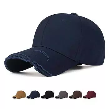 Весна Осень Hole Мужская бейсболка Однотонная женская кепка-панама с хвостиком Кепка Snapback Кепки с солнцезащитным козырьком темно-синий