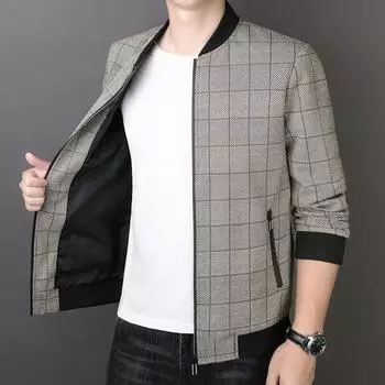 Весна, осень и зима Классическая куртка Деловая повседневная Молодежная и среднего возраста куртка M серый