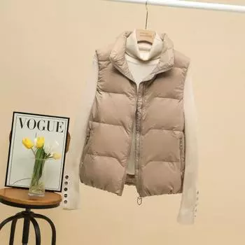 Весна, осень и зима Новая корейская версия Свободный и легкий пуховик Жилет Жилет Жилет Жилет Куртка S