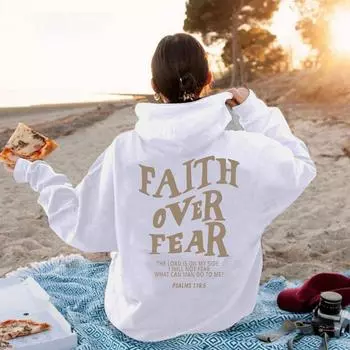 Весна, осень и зима Новый стиль толстовка модная спортивная однотонная с длинным рукавом с принтом букв пуловер с капюшоном S светло-синий