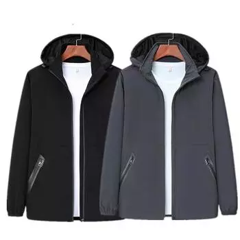 Весна, осень и зима Уличная однослойная тонкая куртка Мужская эластичная дышащая нейлоновая куртка L