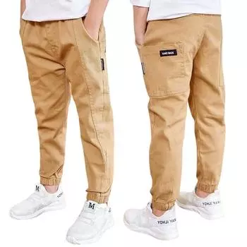 Весна Осень Мальчики Мода Красивые Брюки Карго Детские Спортивные Брюки С Надписью Подростки Повседневные Тонкие Спортивные Штаны 110cm зелёный