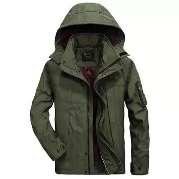 Весна Осень Модная Армейская Куртка Ветровка Военное Пальто С Капюшоном M синий