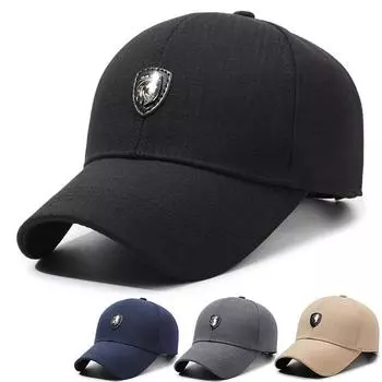 Весна Осень Мужская бейсболка Кепка для среднего и пожилого возраста Кепка для отдыха на открытом воздухе Кепка с солнцезащитным козырьком чёрный
