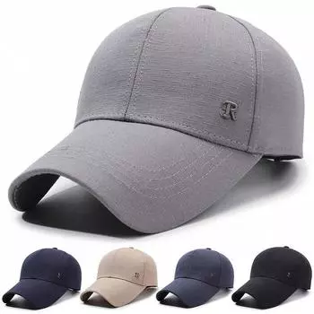 Весна Осень Мужская бейсболка среднего и пожилого возраста Уличная шляпа от солнца светло-серый