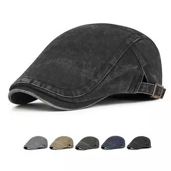 Весна Осень Мужская Форвард Кепка Британский Стиль Берет Кепки Газетчика серый