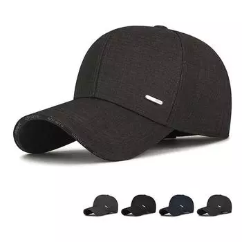 Весна Осень Мужская Кепка с буквами для среднего возраста, деловой стиль, уличное солнцезащитное козырьковое бейсбольное крепление чёрный