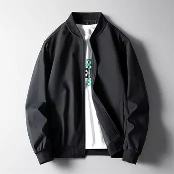 Весна Осень Мужская Куртка-Бомбер Модная Мужская Одежда Для Гольфа Свободные Ветровки Куртки Высокого Качества Мужская Бейсбольная Куртка Пальто M синий