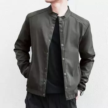 Весна Осень Мужская Куртка Однобортный Мужское Пальто Модная Мужская Ветровка Твердый Плюс Размер 8XL