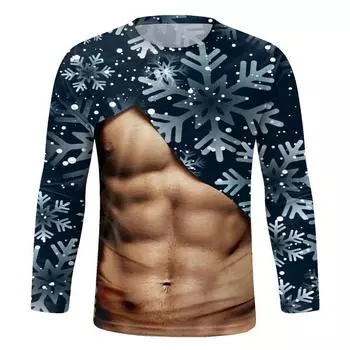 Весна Осень Мужская мода 3D Печатная Простая футболка с длинным рукавом Начиная от One Piece M