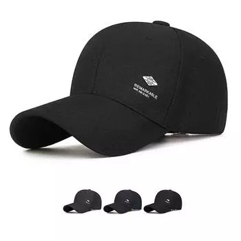 Весна-Осень Мужская шляпа от солнца Бейсболка для людей среднего и пожилого возраста Спорт на открытом воздухе Солнцезащитная кепка чёрный