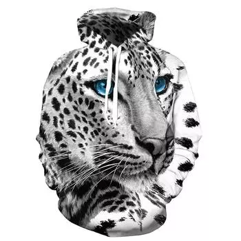 Весна Осень Мужская Толстовка С Капюшоном 3D Tiger Printed Свободные Дизайнерские Толстовки Длинные Рукава Пуловер 5XL Оверсайз Harajuku Y2k Одежда L