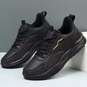 Весна/Осень Мужская Уличная Нескользящая Износостойкая Спортивная Обувь Большого Размера 39 чёрный