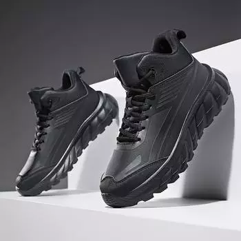 Весна/Осень Мужская Уличная Нескользящая Износостойкая Спортивная Обувь Большого Размера 39 чёрный
