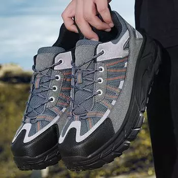 Весна/осень Мужские походные ботинки на толстой подошве Мужские походные ботинки Мужская зимняя обувь 39 чёрный