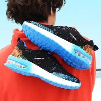 Весна/Осень мужские повседневные кроссовки на воздушной подушке, дышащие легкие мужские кроссовки, модная универсальная дорожная обувь 38