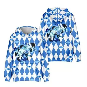 Весна Осень Мужские толстовки Shadow Milk Cookie Plush Аниме Принт Толстовки Уличная одежда Свободный свитер Повседневные топы с капюшоном XS