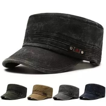 Весна-Осень мужские военные кепки джинсовая плоская кепка армейские козырьки шляпа мужские тренировочные кадетские кепки хаки