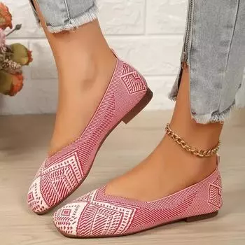 Весна Осень Новые Модные Удобные Квадратные Дышащие Повседневные Спортивные Туфли Большие Размеры Плоская Подошва Туфли Для Женщин 42
