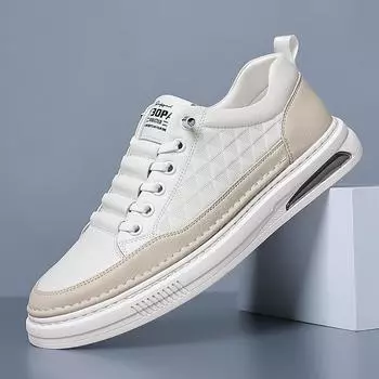 Весна Осень Отдых Прогулки Походные Кроссовки Мужские Новые Мужские Повседневные Туфли Из Натуральной Кожи Модные Мужские Кроссовки Уличная Обувь Мужская Обувь 38 чёрный