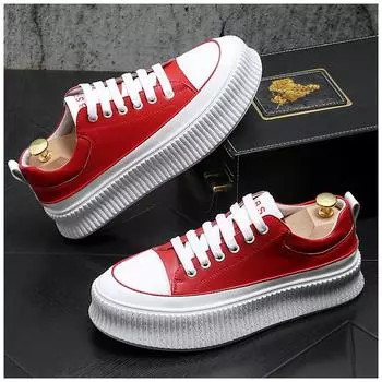 Весна Осень Плоская/5 см Кроссовки Мужские Повседневные Кроссовки Из Натуральной Кожи Для Отдыха Увеличение Роста Дышащие Мужские Мокасины Модные 38 чёрный