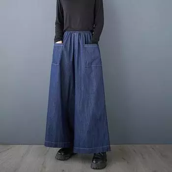 Весна осень плюс размер Винтаж высокая талия повседневные свободные женские джинсы деним широкие брюки