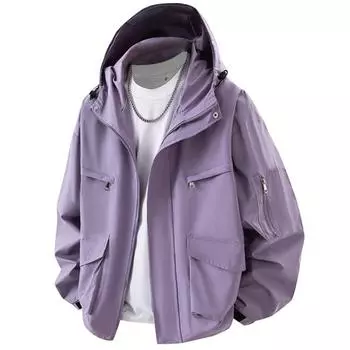 Весна Осень Повседневная Куртка Мужская Водонепроницаемая Ветрозащитная Мужская Куртка-Карго Верхняя Одежда Пальто С Капюшоном M