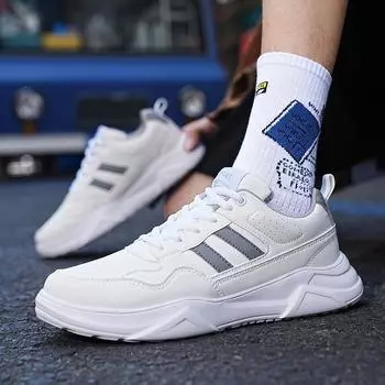 Весна Осень Роскошные Повседневные Белые Кроссовки На Массивной Плоской Платформе Мужская Обувь Кроссовки Дизайнерские Модные Кроссовки Для Мужчин 38