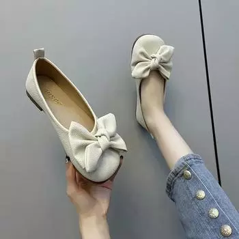 Весна Осень Ручной Работы Балетки Женские Мокасины Удобные Мягкие Кожаные Женские Туфли На Плоской Подошве Большие Размеры 43 чёрный