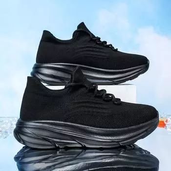 Весна/осень толстая подошва женская обувь легкая фитнес-обувь для бега на открытом воздухе спортивная обувь мужские носки обувь 36 розы красного