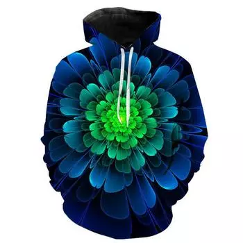 Весна Осень Толстовки Модные Цветочные Мужские Женские Детские Крутые 3D Печатные Толстовки Пуловеры Мальчики Девочки Дети Уличная Одежда Y2k Топ S