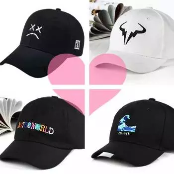 Весна-Осень Женская Кепка с вышитыми буквами и утиным язычком Мужская Универсальная Бейсбольная Кепка с Загнутым Краем one size