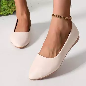 Весна Осень Женская Обувь на Плоской Подошве Новые Дышащие Кроссовки Слипоны Женские Большие Размеры Легкие Лоферы Обувь для Женщин Zapatos De Mujer 35 бежевый