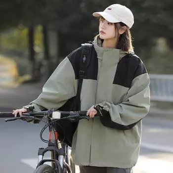 Весна Осень Женская Свободная Водонепроницаемая Куртка Повседневная Рыбалка Скалолазание Пеший Туризм Ветровка С Капюшоном Куртка Кемпинг Уличное Пальто XXXL белый