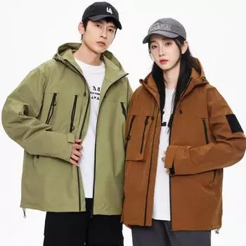 Весна Осень Женское Мужское Пальто Альпинизм Открытый Кемпинг Куртка Мужская Повседневная Молния Кардиган Толстовка Пальто Harajuku Уличная Одежда S зелёный