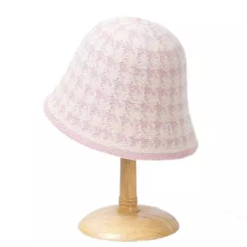 Весна Осень Зима Шапка Ins Wind Японские Панамы Корейские Милые Вязаные Шапки Шерстяная Панама Для Женщин Мам Подарок На День Матери 58-60cm розовый