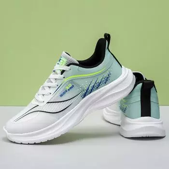 Весной и летом модные простые и легкие светлые низкие мужские кроссовки на шнуровке сетчатые сверхлегкие и дышащие спортивные и леи 40