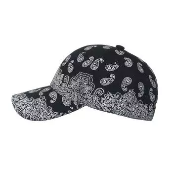Весной и летом новая черно-белая бейсболка с принтом цветов кешью кепка кепка шляпа от солнца шляпа от солнца Adjustable чёрный