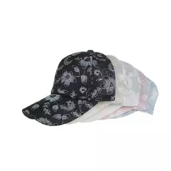Весной и летом новая кружевная блестящая сетчатая кепка с цветочным узором бейсболка кепка кепка солнцезащитная кепка чёрный